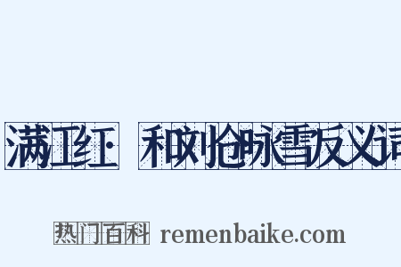 满江红·和刘仓咏雪反义词是什么意思的图片